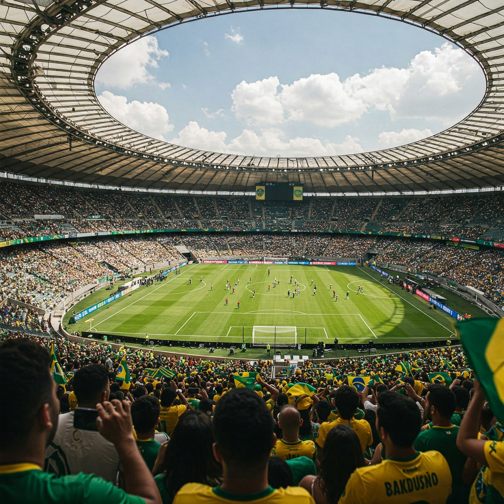 O Estádio do Maracanã no Rio de Janeiro.