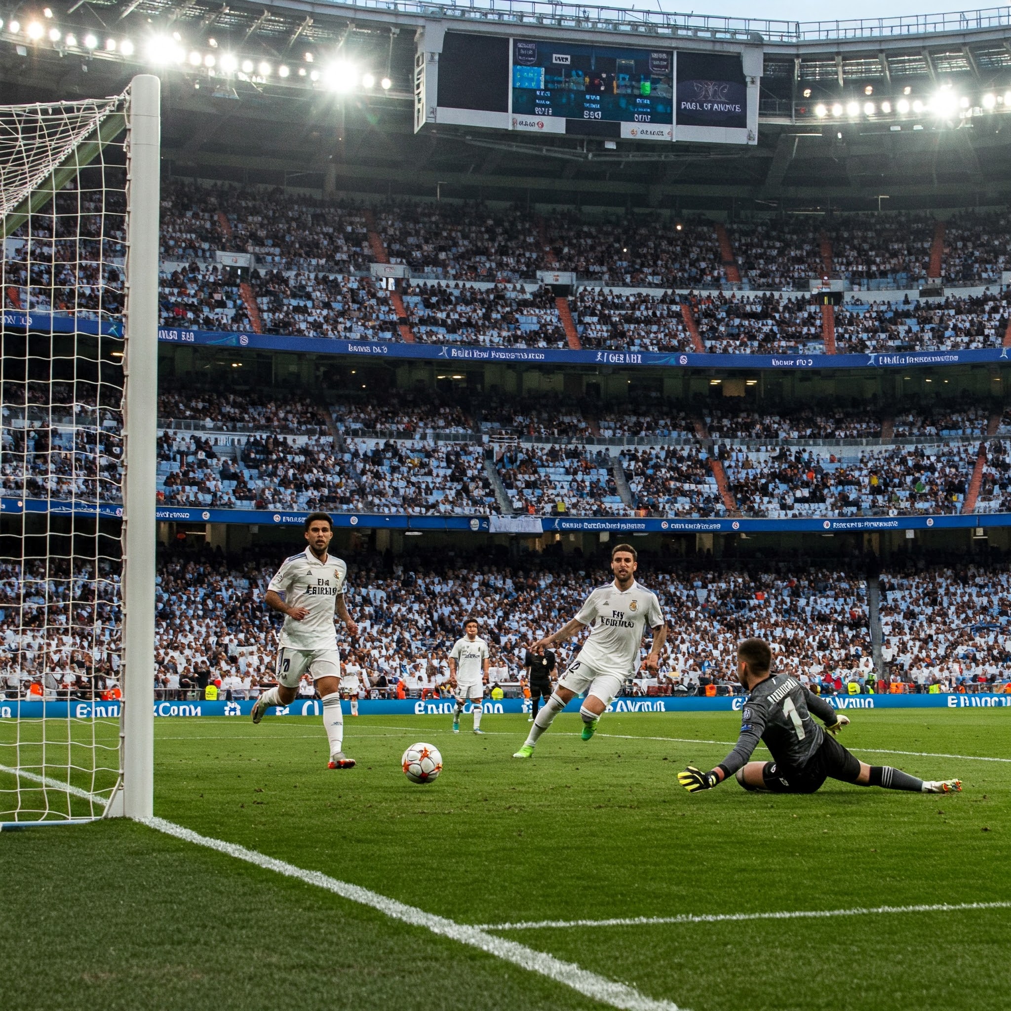 O Estádio Santiago Bernabéu em Madri.