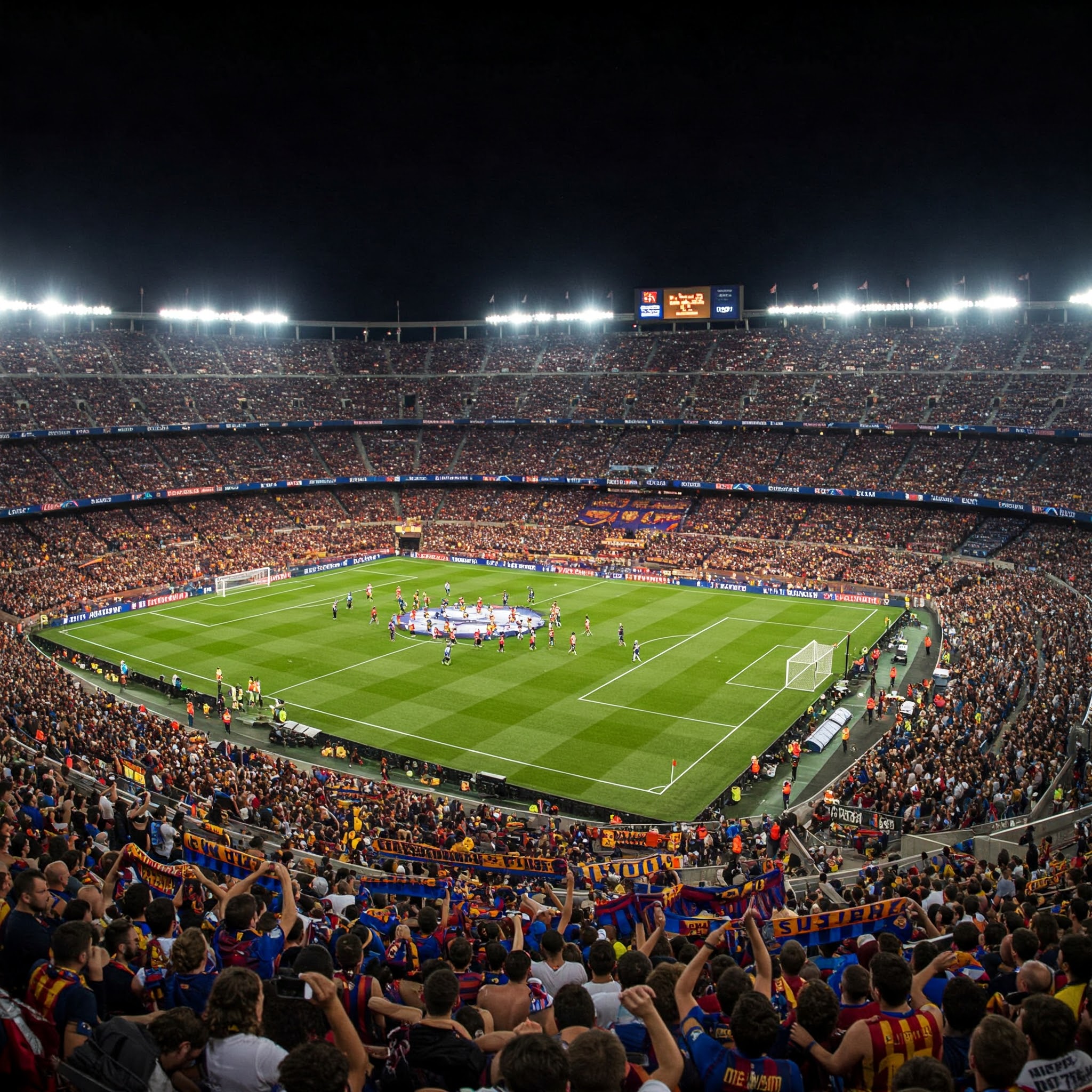 O Estádio Camp Nou em Barcelona.