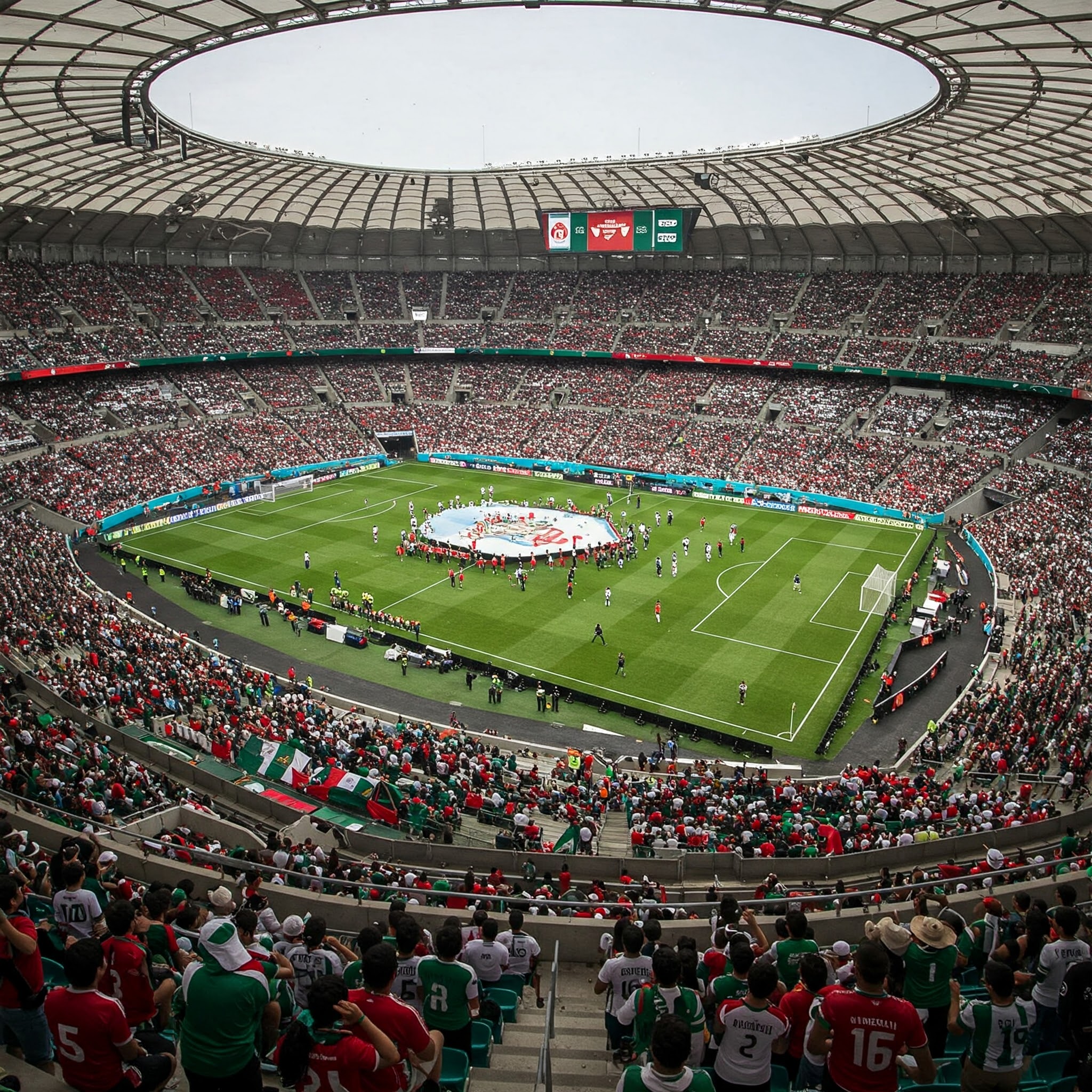 O Estádio Azteca na Cidade do México.