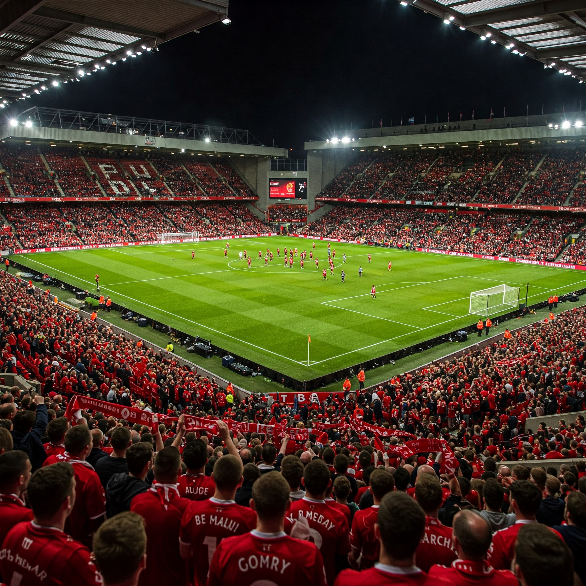 O Estádio de Anfield em Liverpool.