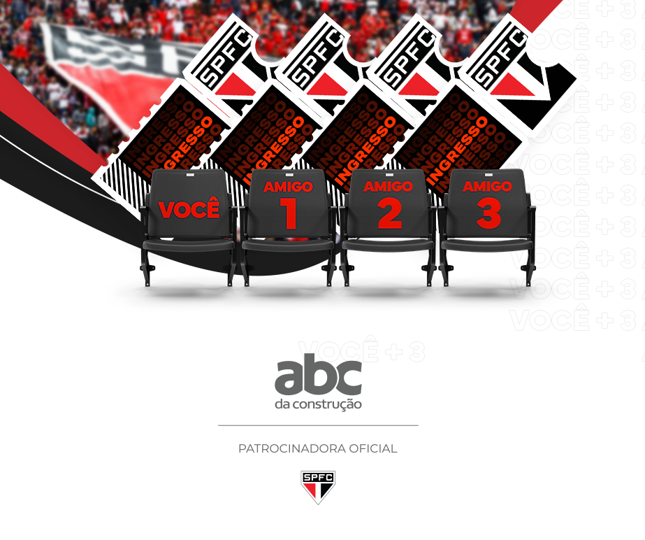 Você e três amigos na experiência SPFC